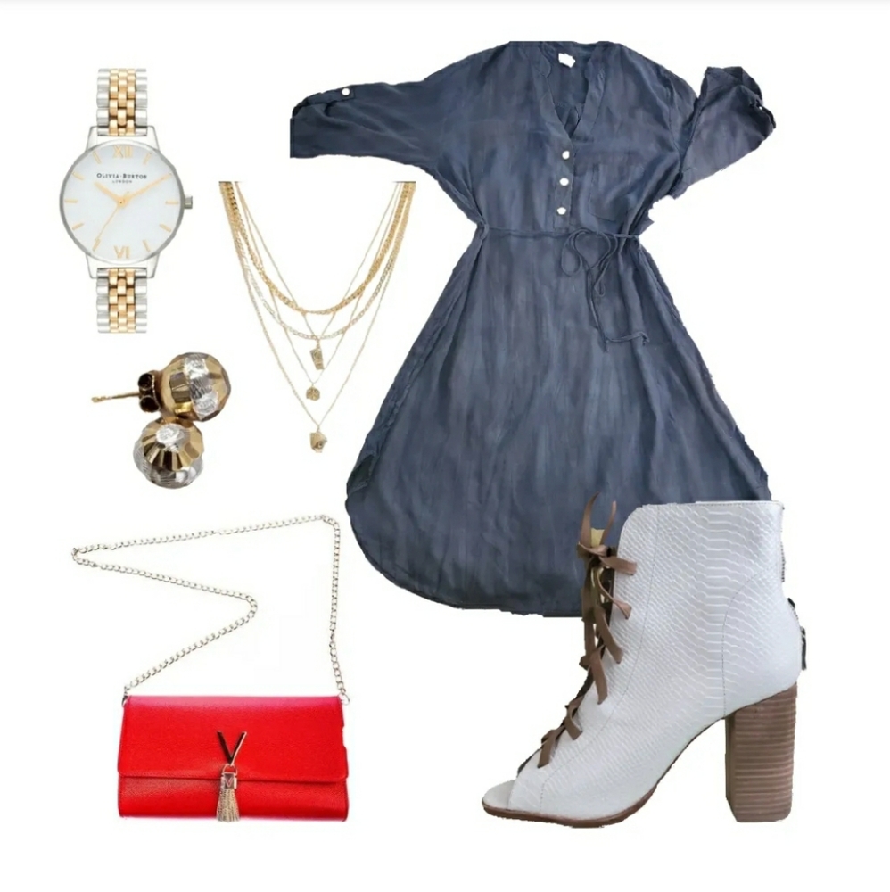 Chic Denim Shirt Dress ***Plus Size**